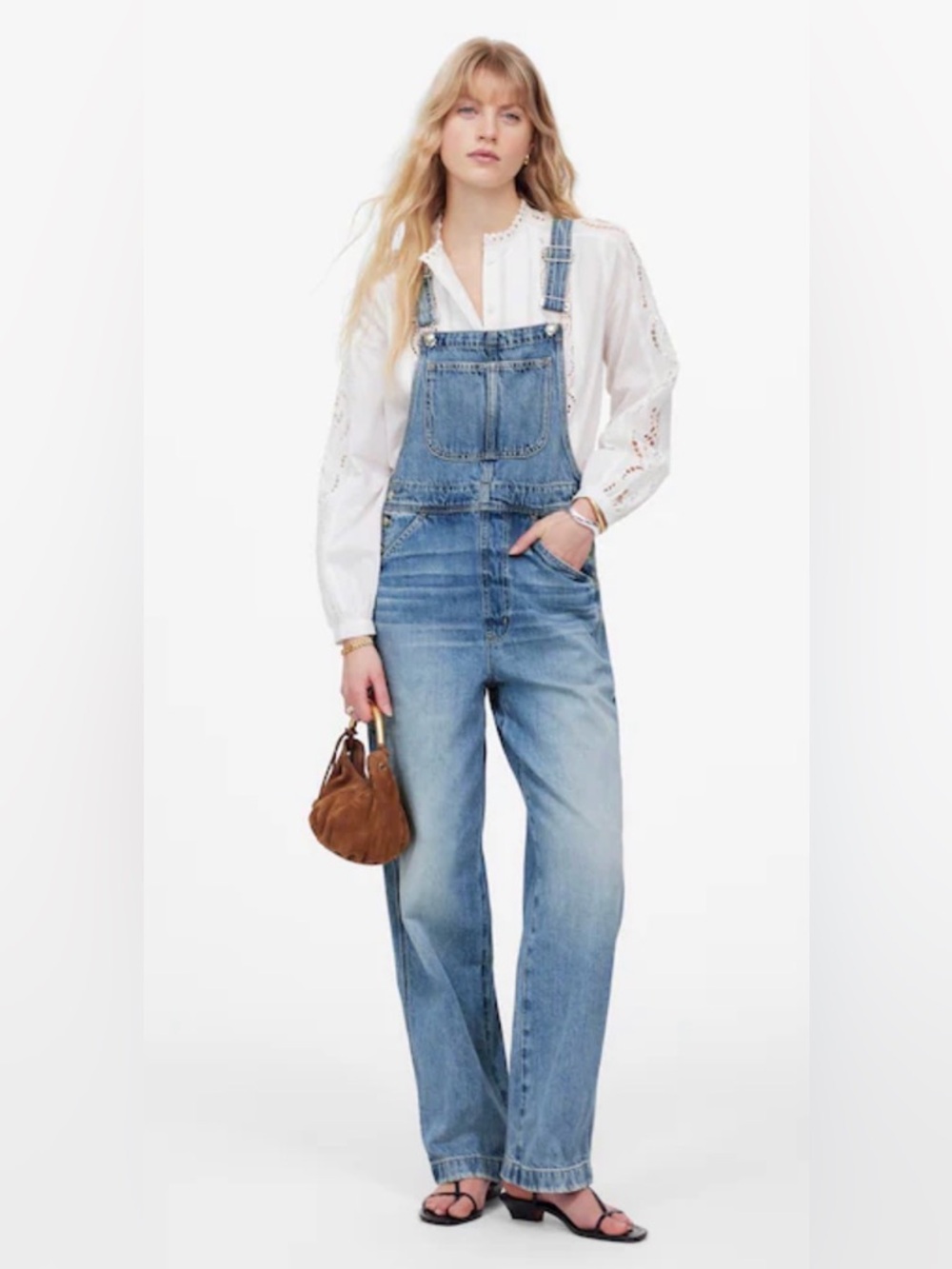 Madewell Denim Straight Leg Overalls Medium Excellent Condition Cottagecore
